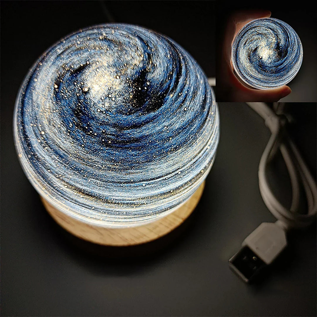 KosmosGlow - 3D Krystallplaneter Nattlampe | Luvikno