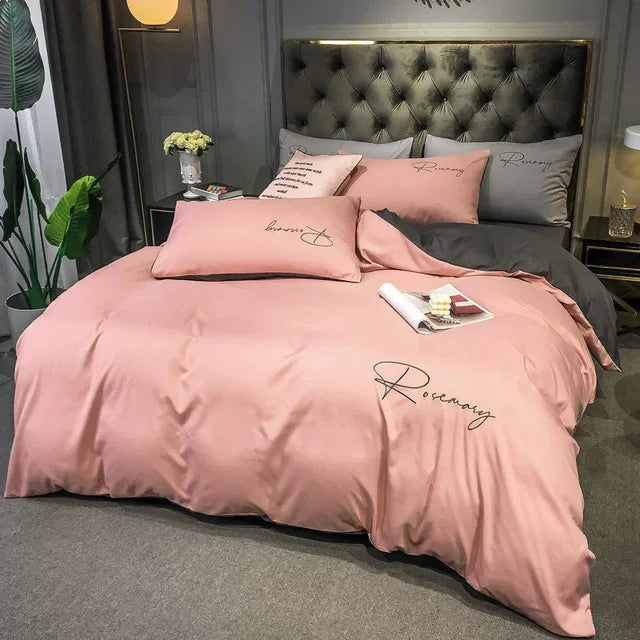 Luksus Dyne Trekk med Elegant Broderi – Myk, Pustende og Høy Kvalitet | Luvikno