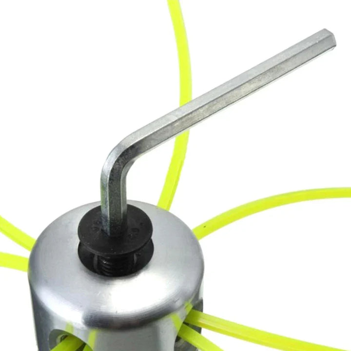 Luvikno | Universal-Thread Hode Trimaro X4 | Aluminium Hode med 4 Kutte Tråder | For Kantklippere & Gressklippere