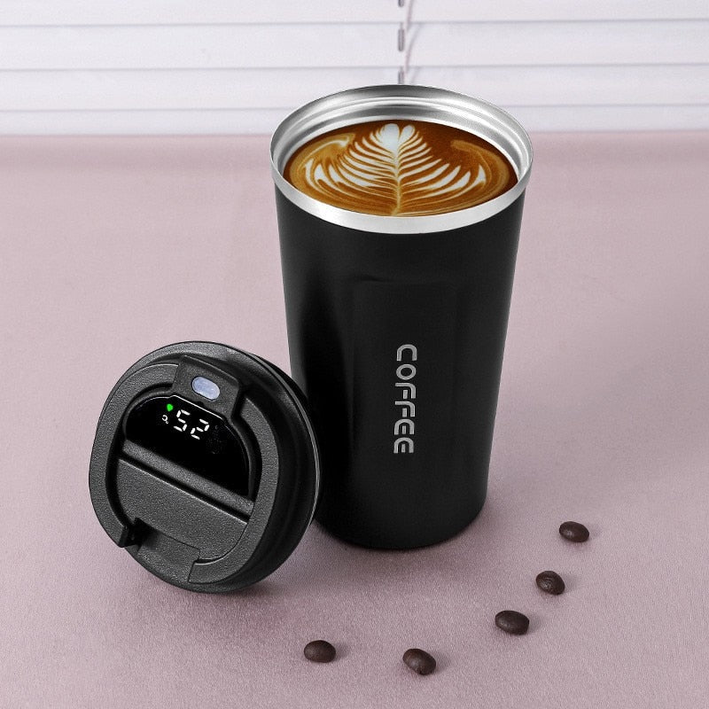 LED Temperaturdisplay Smart Termos Kaffekopp | Luvikno