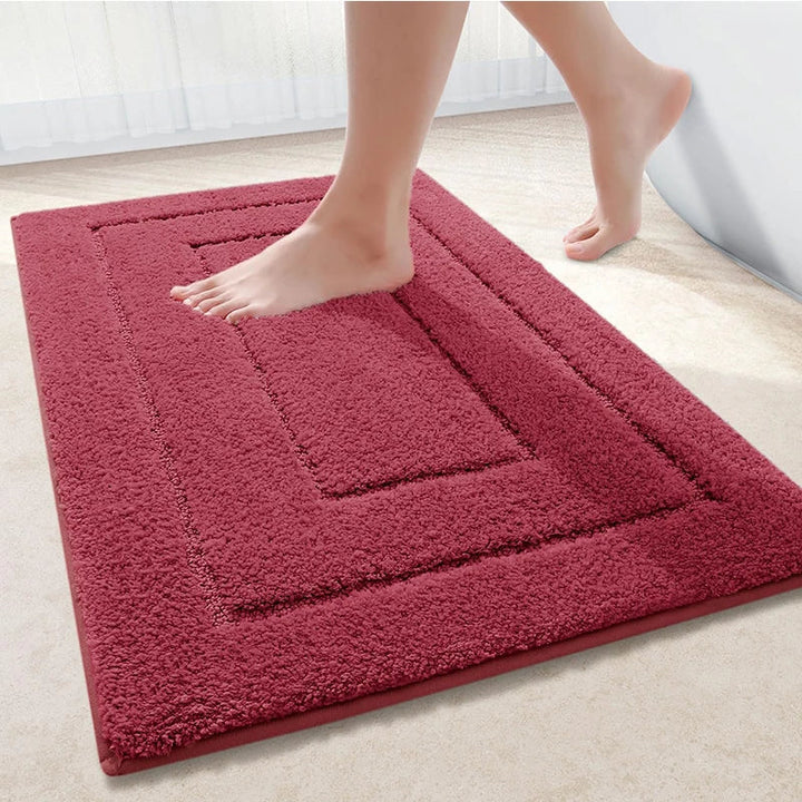 Baderomsmatte Mikrofiber Anti-Sklipp – Dobbeltlag Badmatte | Svært Absorberende & Myk | Komfort Dørmatte | Luvikno