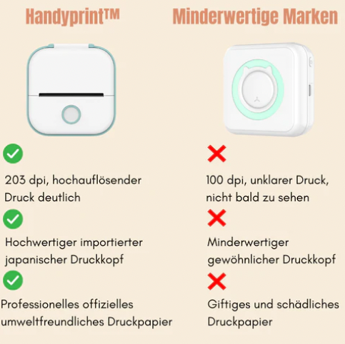 HandyPrint Skriver | Skrivaren som passer i lommen din | Luvikno