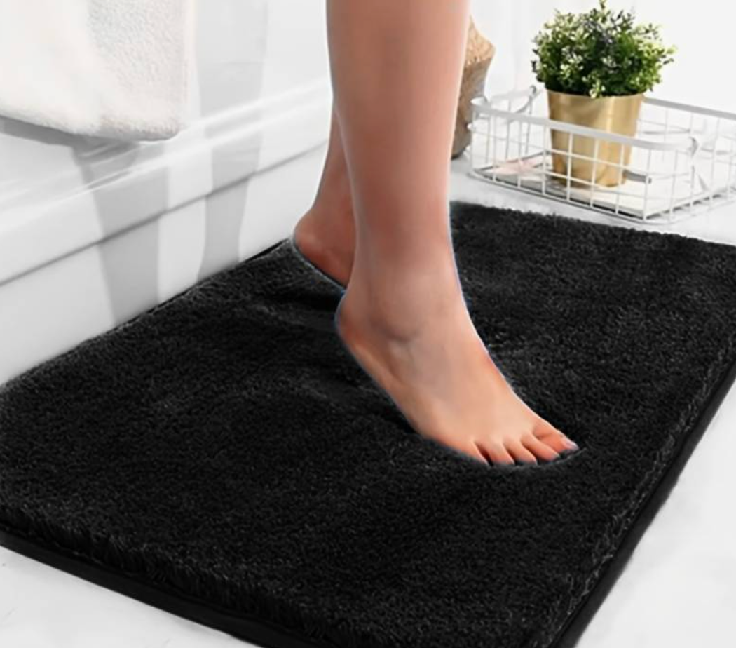 Tykk mikrofiber badematte - Myk, absorberende, sklisikker - Perfekt for bad og soverom | Luvikno