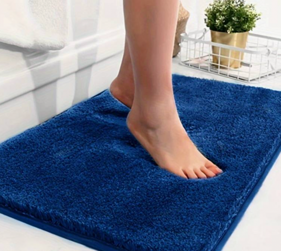 Tykk mikrofiber badematte - Myk, absorberende, sklisikker - Perfekt for bad og soverom | Luvikno
