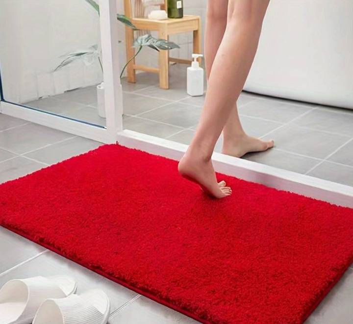 Tykk mikrofiber badematte - Myk, absorberende, sklisikker - Perfekt for bad og soverom | Luvikno