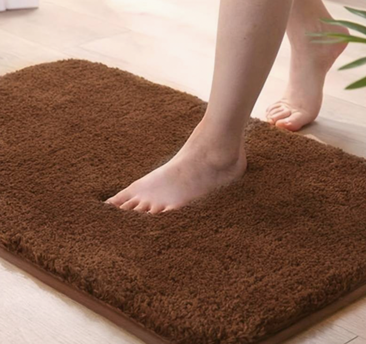 Tykk mikrofiber badematte - Myk, absorberende, sklisikker - Perfekt for bad og soverom | Luvikno