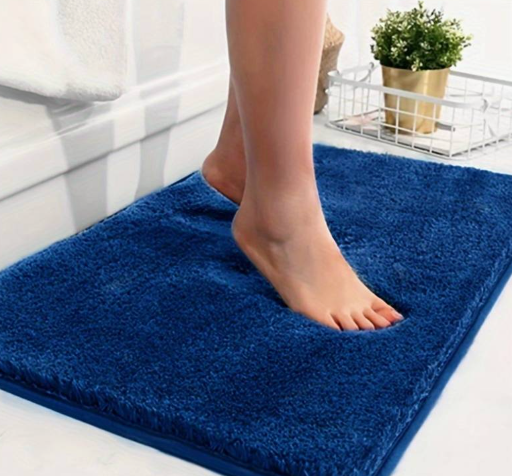 Tykk mikrofiber badematte - Myk, absorberende, sklisikker - Perfekt for bad og soverom | Luvikno