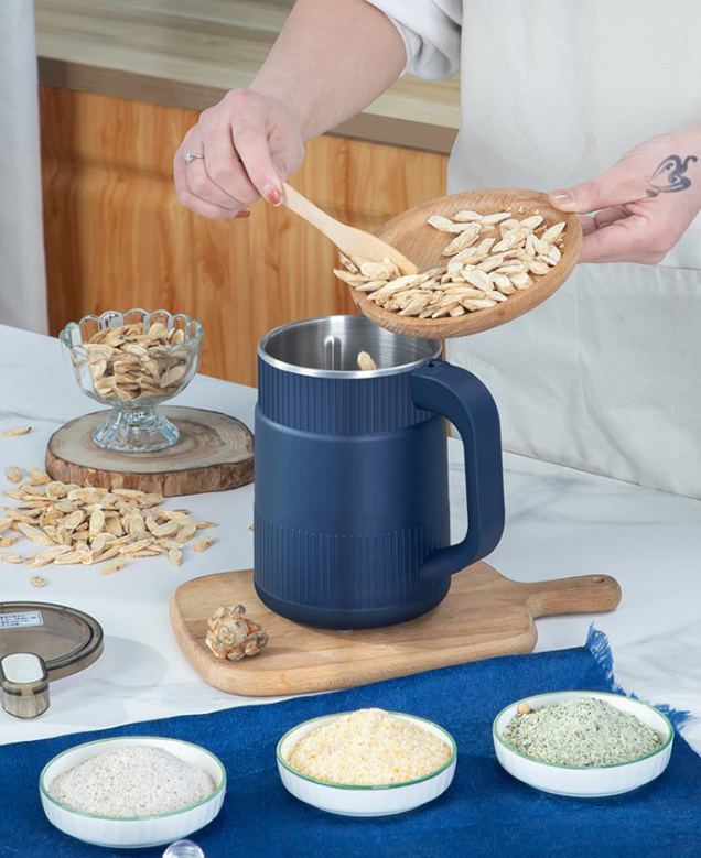 Elektrisk kornmølle – Mølle for korn, frø, krydder & kaffe (Blå / Hvit)