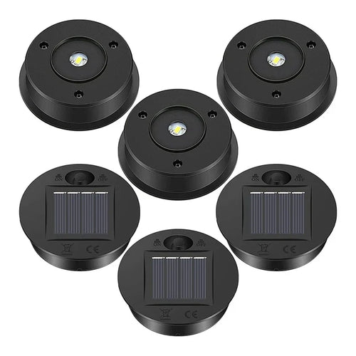 Luvikno | Solaverna 6-delt sett solerstatningslokk for hagen lanternene | Ø 7 cm | LED-lamper med solcellepanel | Vanntett & Automatisk