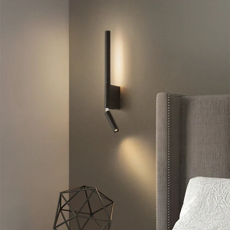Moderne LED vegglampe for soverom, justerbar vegglampe i hotellstil | Luvikno