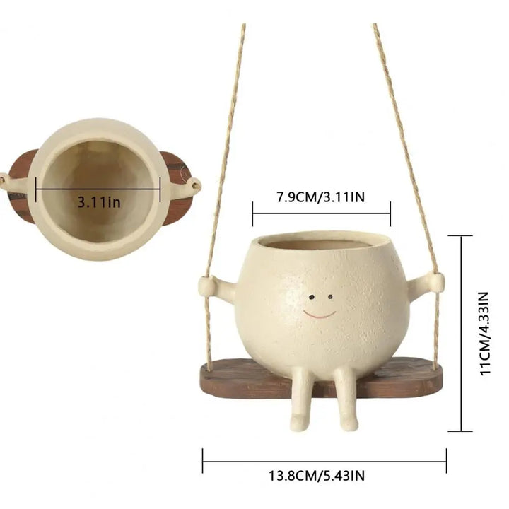 Swing Smiling Face Blomsterpotte | Luvikno