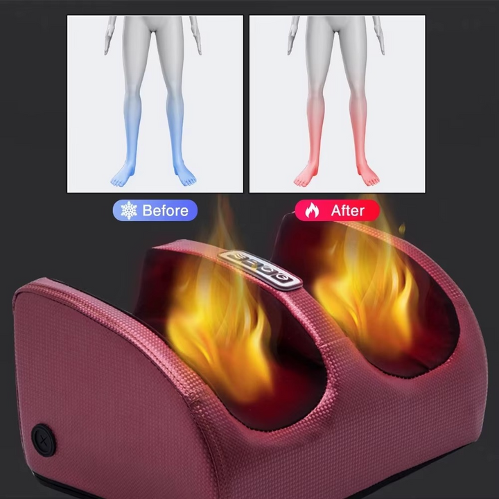 Avansert Shiatsu Fotmassasjermaskin med Varmebehandling og Dyp Knaing Luvikno