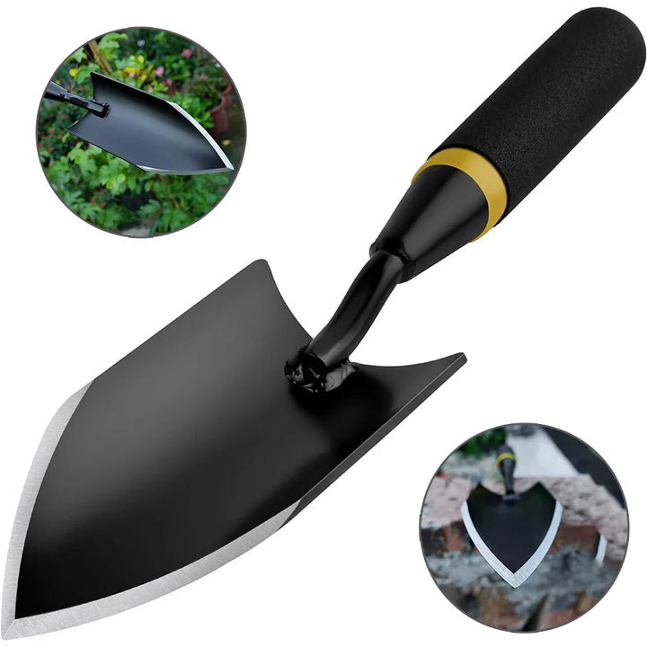 Luvikno | TerraGrip Hage spade | Ekstra Robust & Ergonomisk | Sømløst Sveiset | For Harde Jordsmonn & Røtter