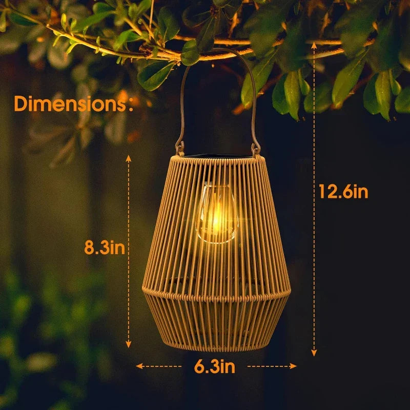 Solar Rattan Lantern Luvikno