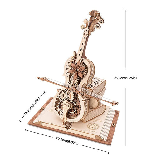 3D Magisk Mekanisk Treskulptur Cello Puslespill | Luvikno