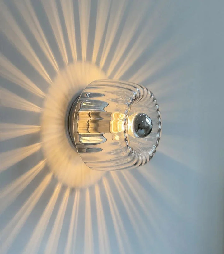 Skandinavisk Bauhaus Vegglampe laget av Glass, Moderne LED Vegglampe for Gang & Stue | Luvikno