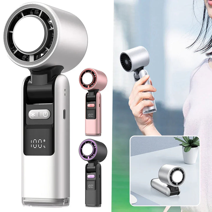 Mini bærbar vifte med 100 vindnivåer og digital skjerm | Luvikno
