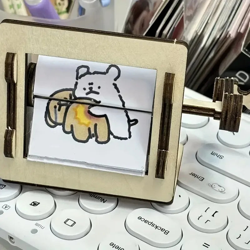 DIY Trekkbare Trekk-Animation Maskin Skrivebord Dekor Sett | Luvikno