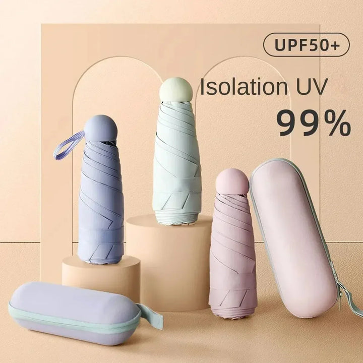 Mini solskjerm regnvær beskyttelse minimal paraply | Luvikno