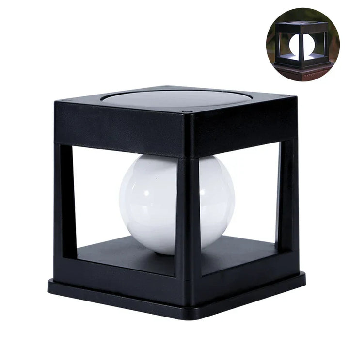 Luvikno | Solhage Lantern LUMOVIA DuoLight | 2 Lysfarger | IP65 Vanntett | For Bakke, Terrase & Staketmontering | 11,8 x 11,8 x 11,5 cm