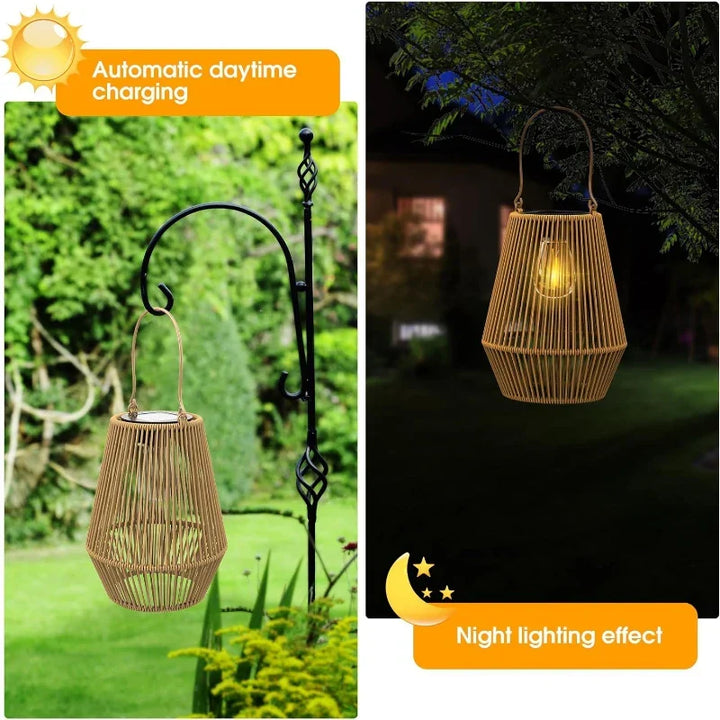 Solar Rattan Lantern Luvikno
