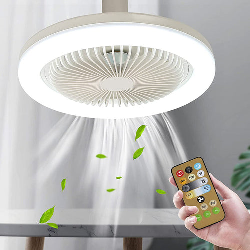 Energieeffektiv takvifte med LED-lampe og fjernkontroll | Passer til alle lampesokler | Luvikno