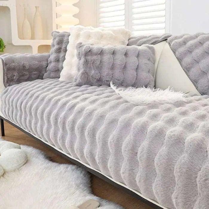 Sofia - Universell Plush Sofapute Deksel L Form - Vinter Varm Myk | Luvikno