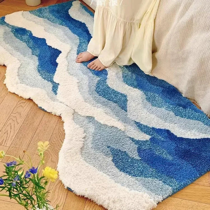 Soft Surf Anti-Slip Plush Wave Rug | Luvikno