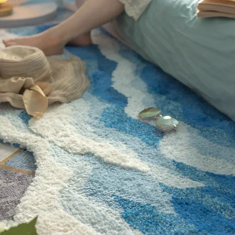 Soft Surf Anti-Slip Plush Wave Rug | Luvikno