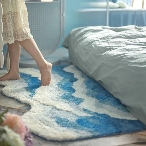 Soft Surf Anti-Slip Plush Wave Rug | Luvikno