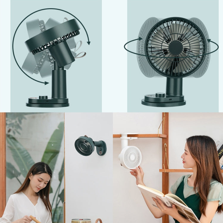 Smart Remote Control Usb Charging Shaking Head Desktop Fan Stroller Clip Fan(Black) | Luvikno