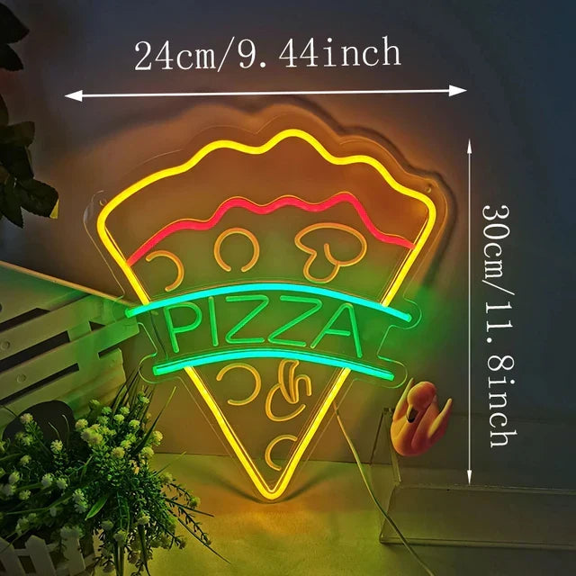 Neon Fast Food Skilt – Lysende Tacos Design, LED Nattlys for Restauranter og Kjøkken | Luvikno