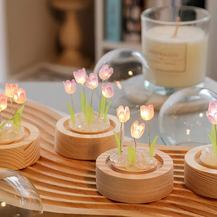 Luvikno | TulipGlow Elegant Floral Table Lamp – Raffinert Belysning