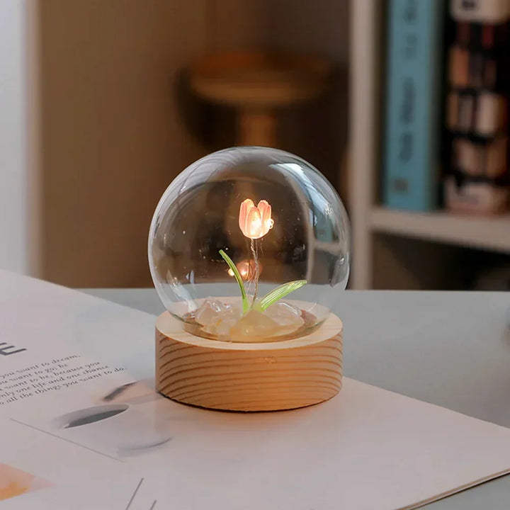 Luvikno | TulipGlow Elegant Floral Table Lamp – Raffinert Belysning