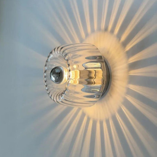 Skandinavisk Bauhaus Vegglampe laget av Glass, Moderne LED Vegglampe for Gang & Stue | Luvikno