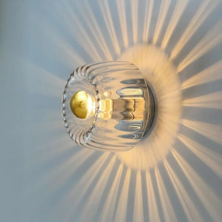 Skandinavisk Bauhaus Vegglampe laget av Glass, Moderne LED Vegglampe for Gang & Stue | Luvikno