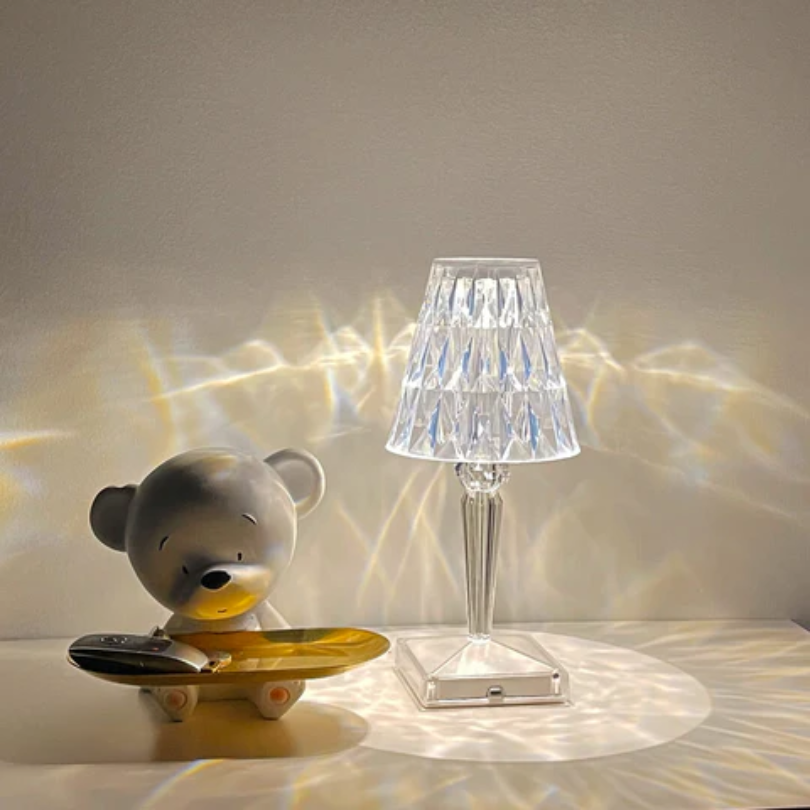 Chic bordlampe med krystalldesign - CrystalLuxe | Luvikno