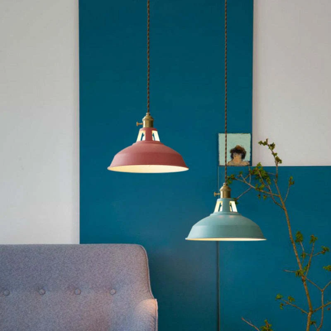Moderne Fargerik LED Pendellampe - ChromaLuxe | Luvikno