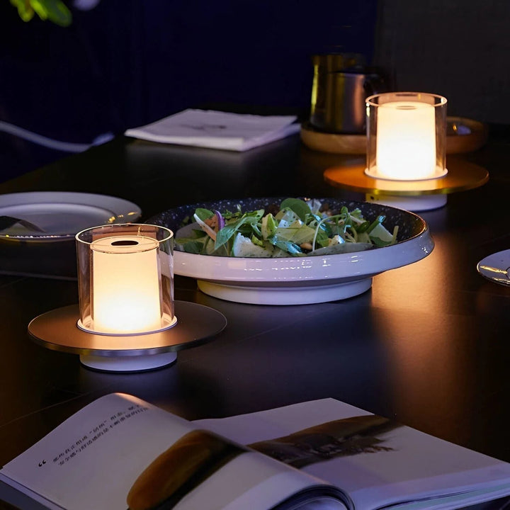 Glass Candle Table Lamp | Luvikno