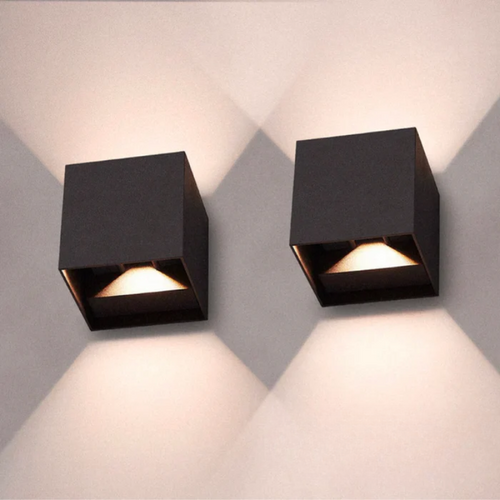 Moderne LED vegglampe i kube design, minimalistisk vegglampe for gang og stue | Luvikno