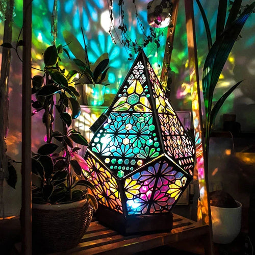 Luvikno | PrismaGlow Holografisk LED Projektorlampe - Fargerik Ambient Belysning