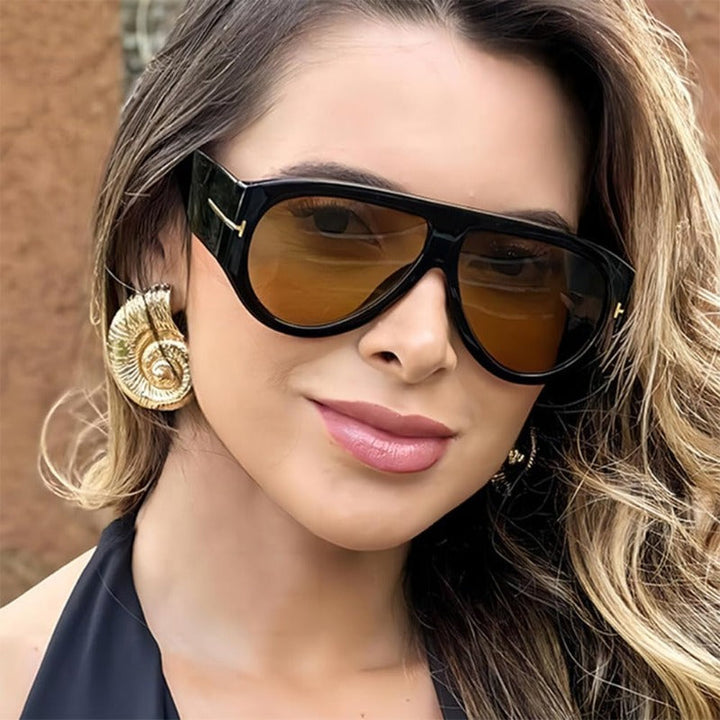 Oversized UV400 Aviator Solbriller Luvikno