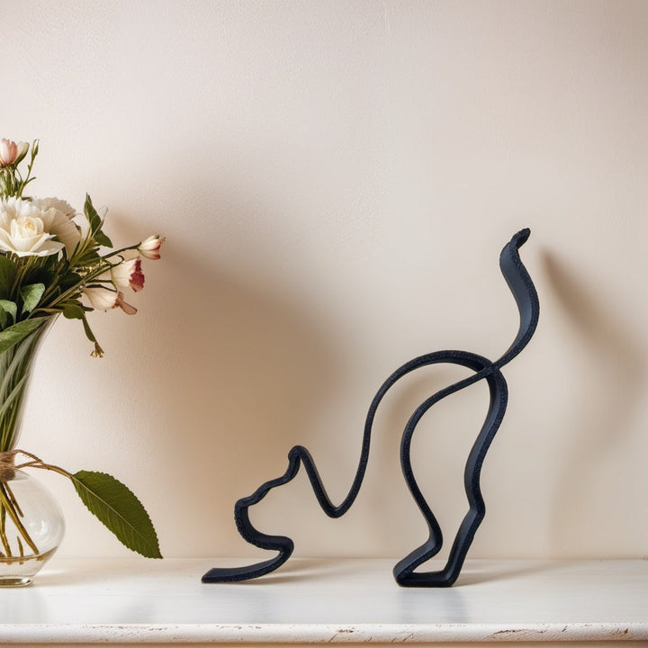 Luvikno | Artipaws Abstrakt Hundeskulptur | Moderne Design | Høy- Kvalitets Kunstfigur | For Hylle & Bord