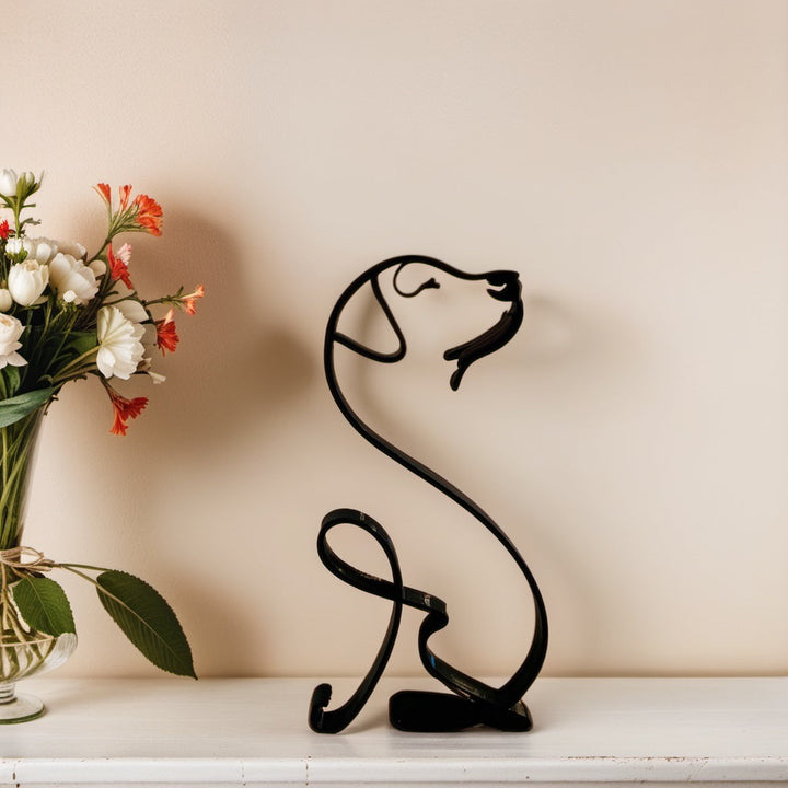 Luvikno | Artipaws Abstrakt Hundeskulptur | Moderne Design | Høy- Kvalitets Kunstfigur | For Hylle & Bord