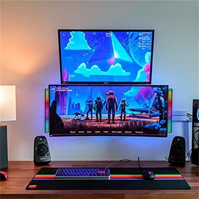 Lydaktivert RGB lyslist trådløs | Luvikno