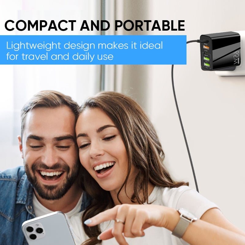 Multi-Port-Adapter 65W Hurtiglader - US-standard | Luvikno
