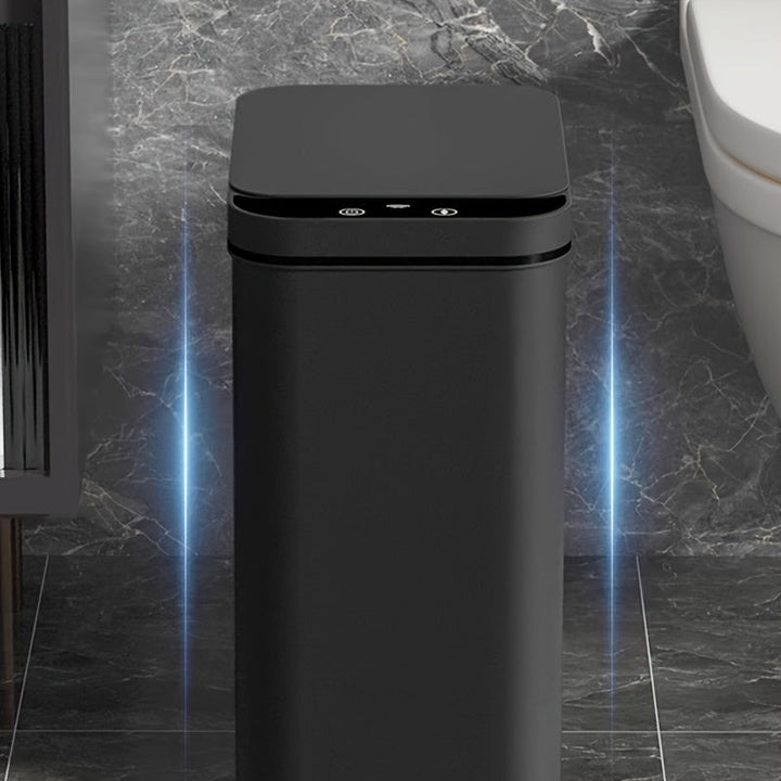 Set med 2 Smart Sensor søppelbøtter – Berøringsfri og kompakt (Svart) | Luvikno
