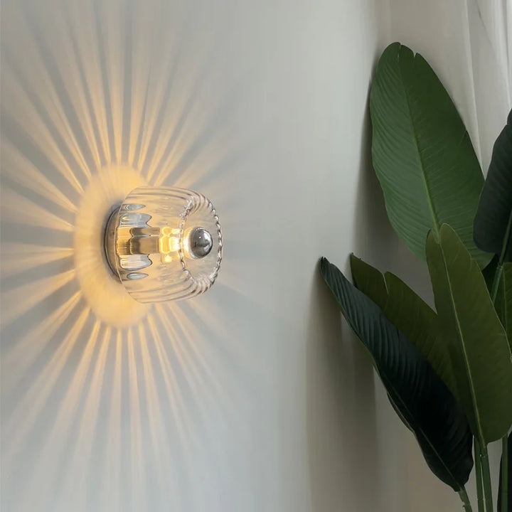 Skandinavisk Bauhaus Vegglampe laget av Glass, Moderne LED Vegglampe for Gang & Stue | Luvikno
