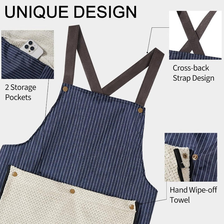 Cross Back Work Apron Luvikno
