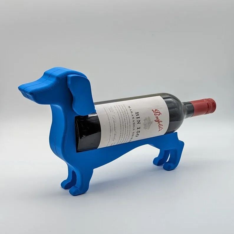 Dachshund-vinkorkholder | Dekorativ bordstativ laget av kunstharpiks | Flere farger